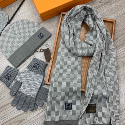 Louis Vuitton LV Hat and Scarf and Glove Set #1255529 $76.00 USD, Wholesale Replica Louis Vuitton LV Hat and Scarf and Glove Set