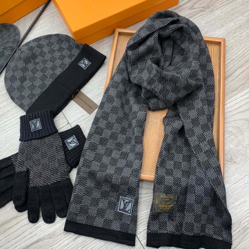 Louis Vuitton LV Hat and Scarf and Glove Set #1255532 $76.00 USD, Wholesale Replica Louis Vuitton LV Hat and Scarf and Glove Set