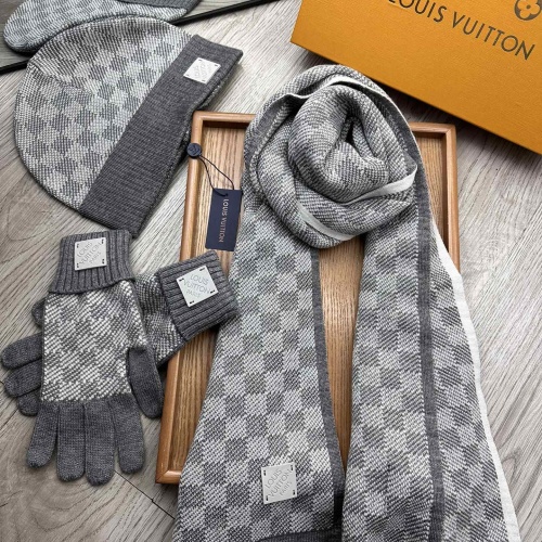 Louis Vuitton LV Hat and Scarf and Glove Set #1255535 $76.00 USD, Wholesale Replica Louis Vuitton LV Hat and Scarf and Glove Set