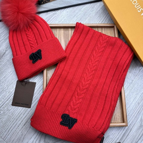 Louis Vuitton LV Hat and Scarf Set #1255537 $60.00 USD, Wholesale Replica Louis Vuitton LV Hat and Scarf and Glove Set