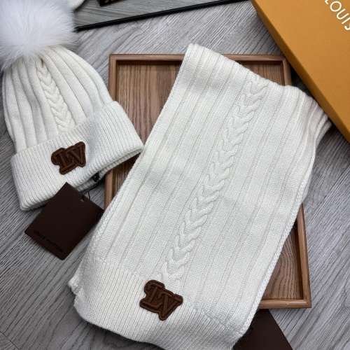 Louis Vuitton LV Hat and Scarf Set #1255539 $60.00 USD, Wholesale Replica Louis Vuitton LV Hat and Scarf and Glove Set