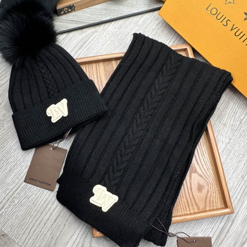 Louis Vuitton LV Hat and Scarf Set #1255552 $60.00 USD, Wholesale Replica Louis Vuitton LV Hat and Scarf and Glove Set