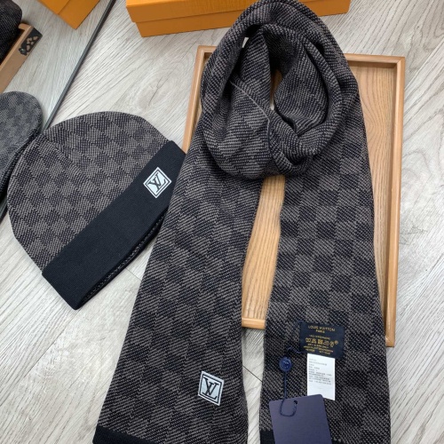 Louis Vuitton LV Hat and Scarf Set #1255556 $52.00 USD, Wholesale Replica Louis Vuitton LV Hat and Scarf and Glove Set