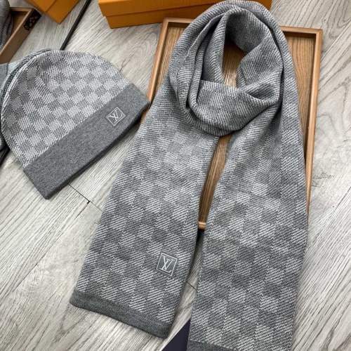 Louis Vuitton LV Hat and Scarf Set #1255557 $52.00 USD, Wholesale Replica Louis Vuitton LV Hat and Scarf and Glove Set