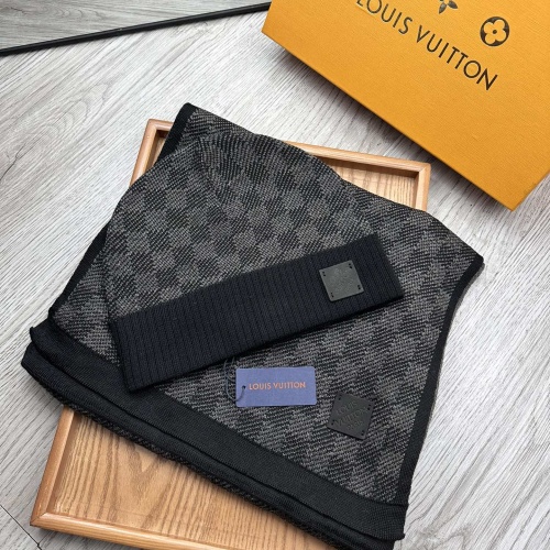 Louis Vuitton LV Hat and Scarf Set #1255558 $52.00 USD, Wholesale Replica Louis Vuitton LV Hat and Scarf and Glove Set