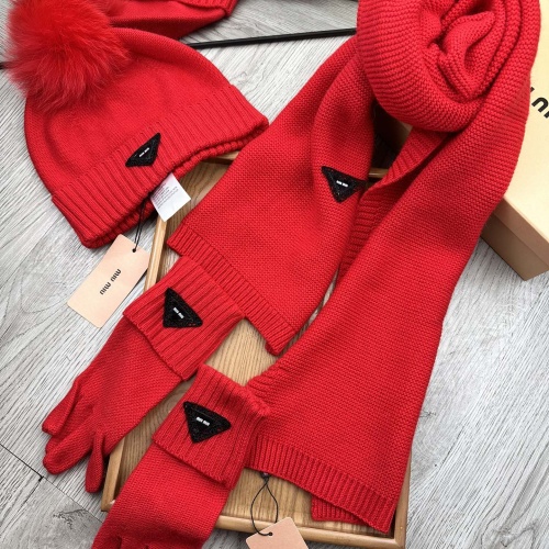 MIU MIU Hat and Scarf and Glove Set #1255567 $76.00 USD, Wholesale Replica MIU MIU Hat and Scarf and Glove Set