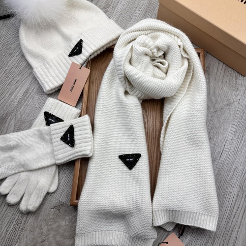 MIU MIU Hat and Scarf and Glove Set #1255569 $76.00 USD, Wholesale Replica MIU MIU Hat and Scarf and Glove Set