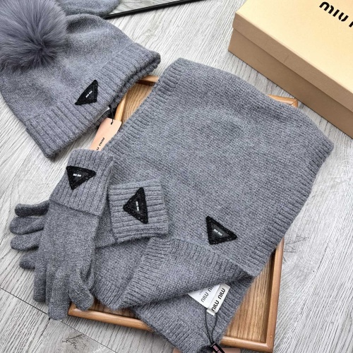 MIU MIU Hat and Scarf and Glove Set #1255570 $76.00 USD, Wholesale Replica MIU MIU Hat and Scarf and Glove Set