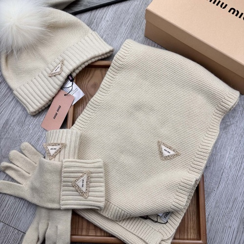 MIU MIU Hat and Scarf and Glove Set #1255571 $76.00 USD, Wholesale Replica MIU MIU Hat and Scarf and Glove Set