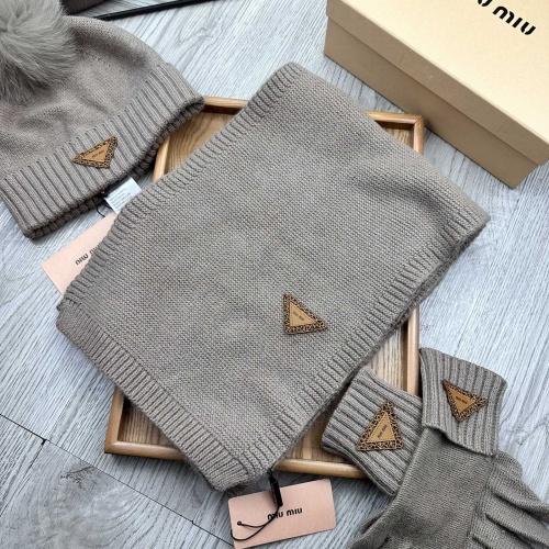 MIU MIU Hat and Scarf and Glove Set #1255572 $76.00 USD, Wholesale Replica MIU MIU Hat and Scarf and Glove Set