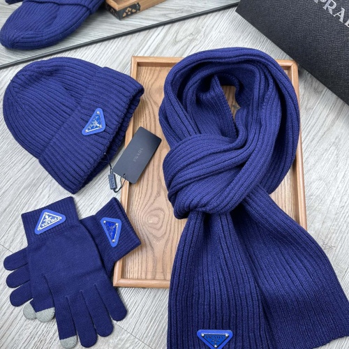 Prada Hat and Scarf and Glove Set #1255633 $52.00 USD, Wholesale Replica Prada Hat and Scarf and Glove Set