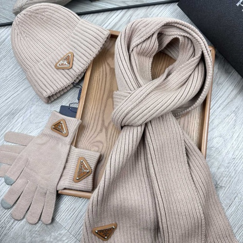 Prada Hat and Scarf and Glove Set #1255637 $52.00 USD, Wholesale Replica Prada Hat and Scarf and Glove Set