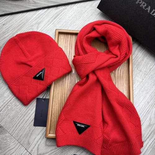 Prada Hat and Scarf Set #1255646 $52.00 USD, Wholesale Replica Prada Hat and Scarf and Glove Set