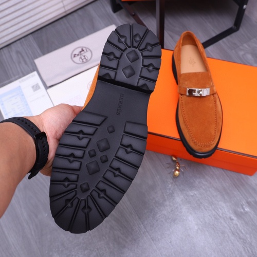 Replica Hermes Leather Shoes For Men #1255709 $115.00 USD for Wholesale