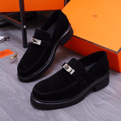 Hermes Leather Shoes For Men #1255710 $115.00 USD, Wholesale Replica Hermes Leather Shoes