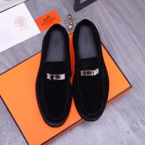 Replica Hermes Leather Shoes For Men #1255710 $115.00 USD for Wholesale