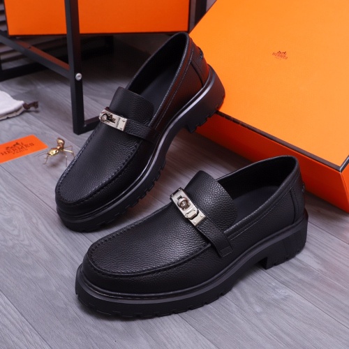 Hermes Leather Shoes For Men #1255711 $115.00 USD, Wholesale Replica Hermes Leather Shoes