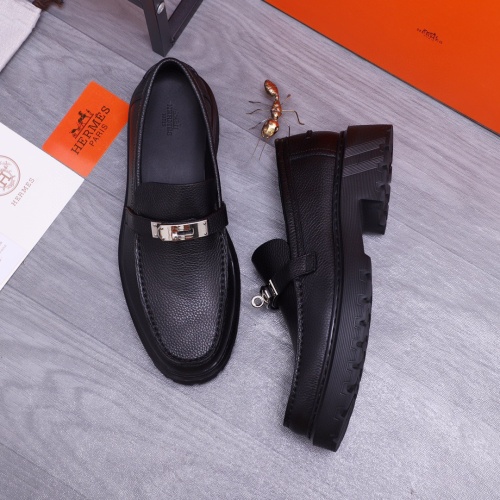 Replica Hermes Leather Shoes For Men #1255711 $115.00 USD for Wholesale