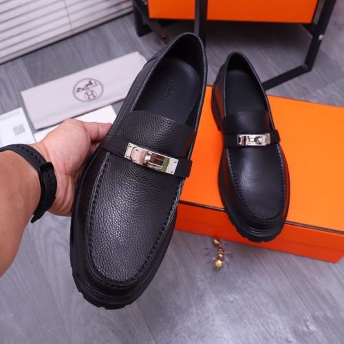 Replica Hermes Leather Shoes For Men #1255711 $115.00 USD for Wholesale