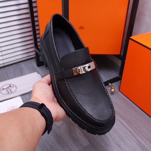 Replica Hermes Leather Shoes For Men #1255711 $115.00 USD for Wholesale