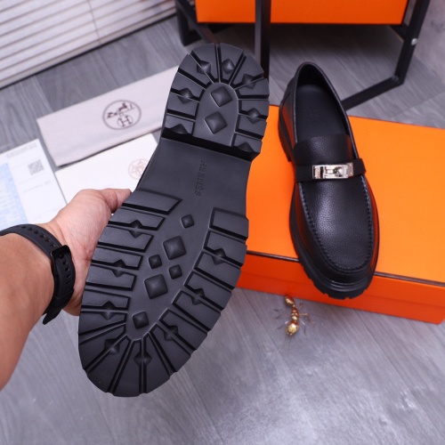 Replica Hermes Leather Shoes For Men #1255711 $115.00 USD for Wholesale