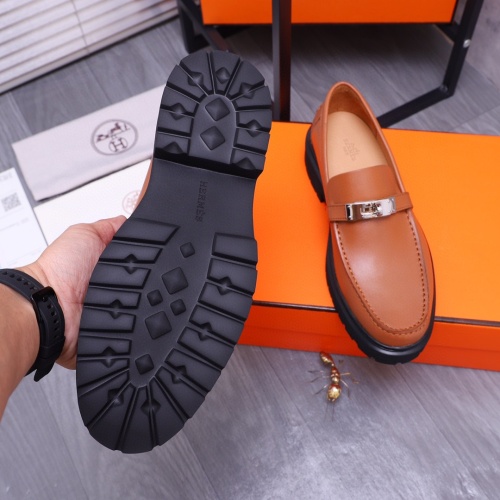 Replica Hermes Leather Shoes For Men #1255713 $115.00 USD for Wholesale