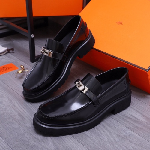 Hermes Leather Shoes For Men #1255715 $115.00 USD, Wholesale Replica Hermes Leather Shoes