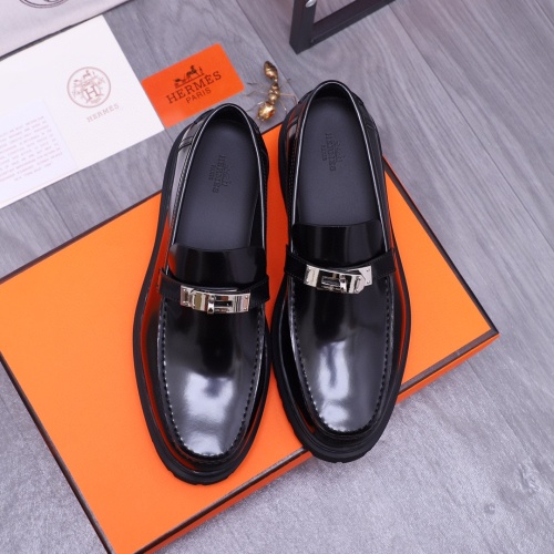 Replica Hermes Leather Shoes For Men #1255715 $115.00 USD for Wholesale