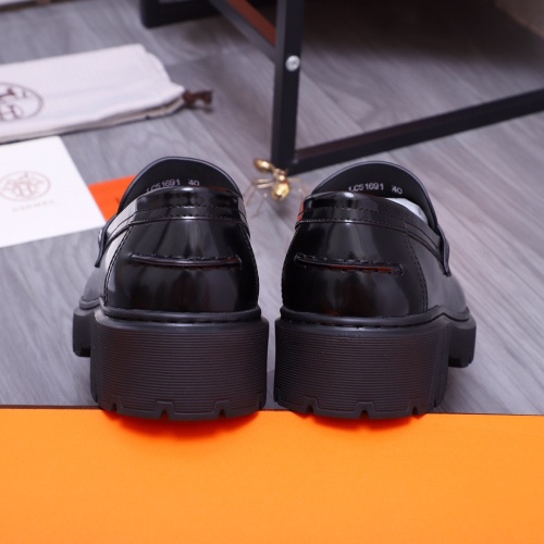 Replica Hermes Leather Shoes For Men #1255715 $115.00 USD for Wholesale