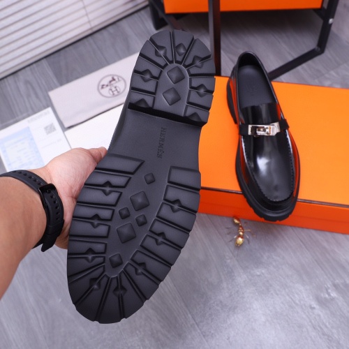 Replica Hermes Leather Shoes For Men #1255715 $115.00 USD for Wholesale