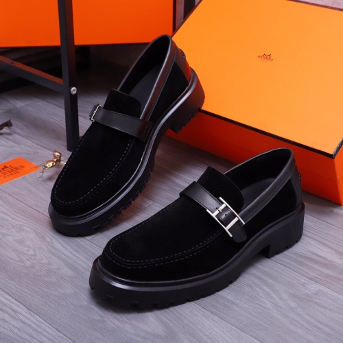 Hermes Leather Shoes For Men #1255716 $115.00 USD, Wholesale Replica Hermes Leather Shoes