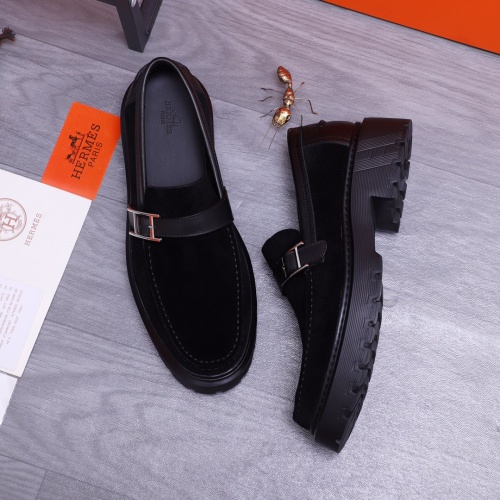 Replica Hermes Leather Shoes For Men #1255716 $115.00 USD for Wholesale