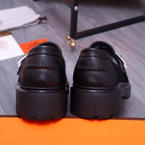 Replica Hermes Leather Shoes For Men #1255716 $115.00 USD for Wholesale