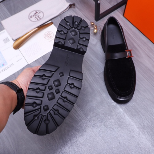 Replica Hermes Leather Shoes For Men #1255716 $115.00 USD for Wholesale