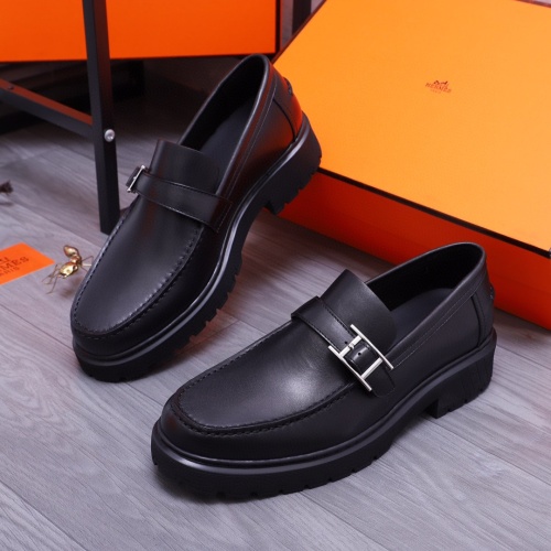 Hermes Leather Shoes For Men #1255717 $115.00 USD, Wholesale Replica Hermes Leather Shoes