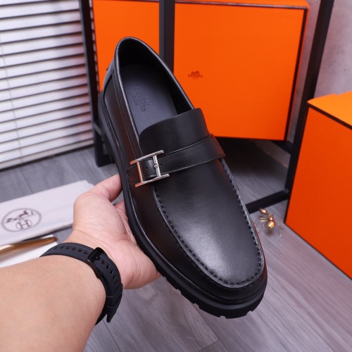 Replica Hermes Leather Shoes For Men #1255717 $115.00 USD for Wholesale