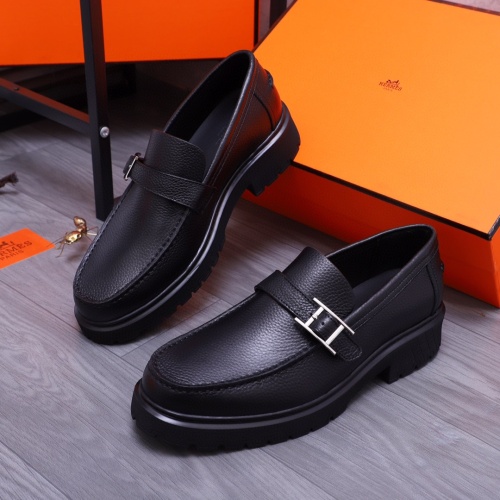 Hermes Leather Shoes For Men #1255718 $115.00 USD, Wholesale Replica Hermes Leather Shoes