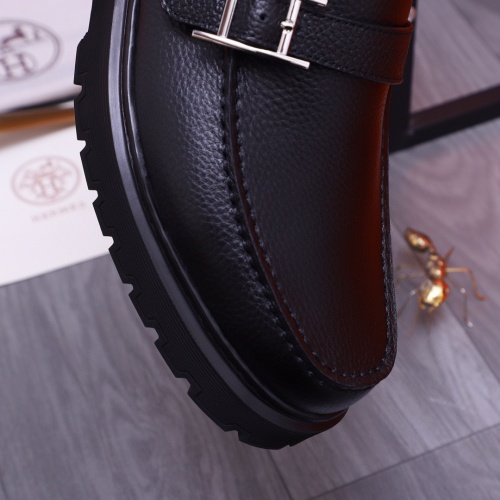 Replica Hermes Leather Shoes For Men #1255718 $115.00 USD for Wholesale