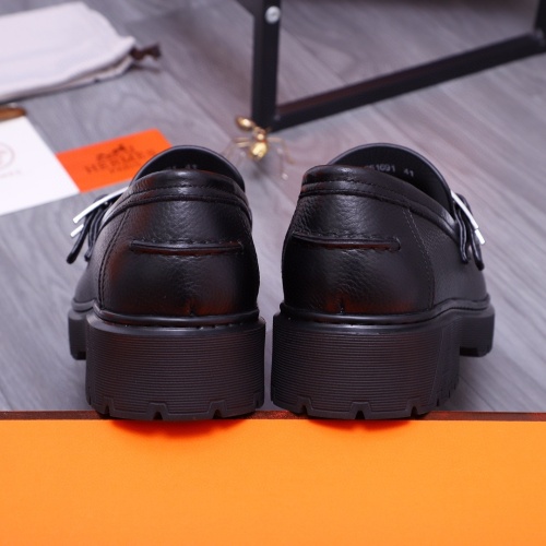 Replica Hermes Leather Shoes For Men #1255718 $115.00 USD for Wholesale