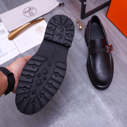 Replica Hermes Leather Shoes For Men #1255718 $115.00 USD for Wholesale