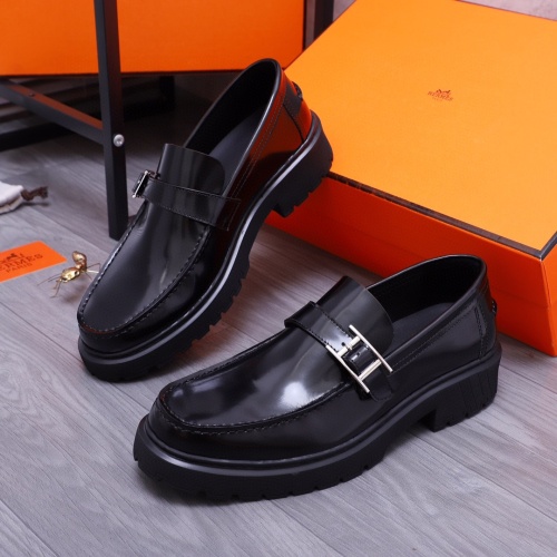 Hermes Leather Shoes For Men #1255720 $115.00 USD, Wholesale Replica Hermes Leather Shoes