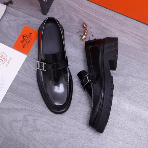 Replica Hermes Leather Shoes For Men #1255720 $115.00 USD for Wholesale