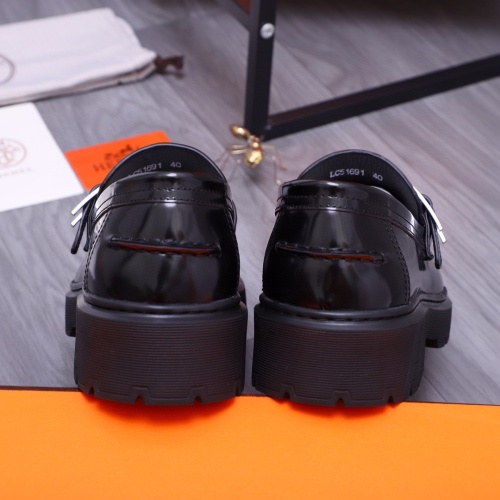 Replica Hermes Leather Shoes For Men #1255720 $115.00 USD for Wholesale