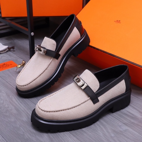 Hermes Leather Shoes For Men #1255721 $115.00 USD, Wholesale Replica Hermes Leather Shoes