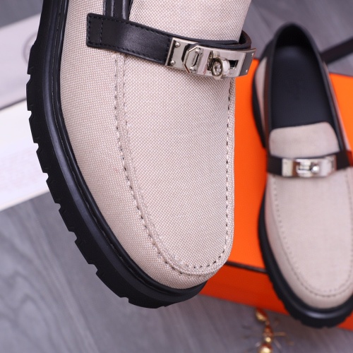 Replica Hermes Leather Shoes For Men #1255721 $115.00 USD for Wholesale