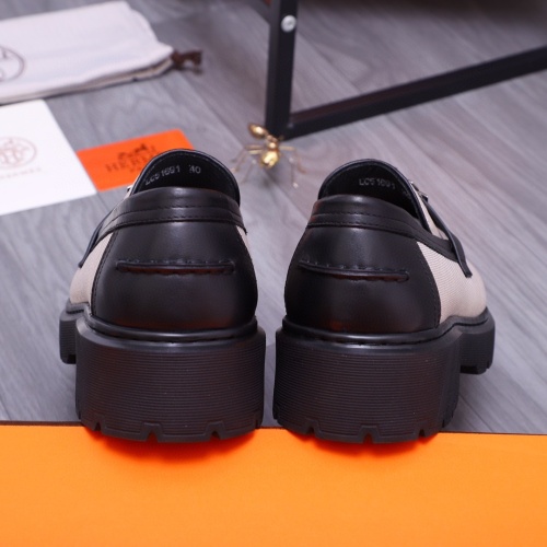 Replica Hermes Leather Shoes For Men #1255721 $115.00 USD for Wholesale