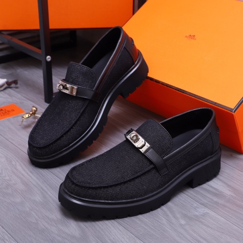 Hermes Leather Shoes For Men #1255722 $115.00 USD, Wholesale Replica Hermes Leather Shoes