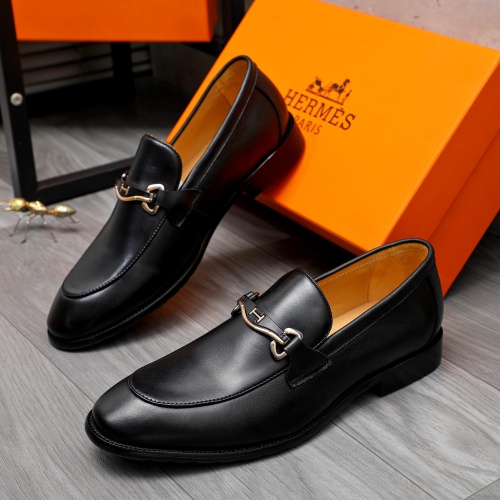 Hermes Leather Shoes For Men #1255802 $82.00 USD, Wholesale Replica Hermes Leather Shoes