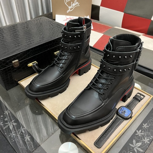 Replica Christian Louboutin Boots For Men #1255899 $150.00 USD for Wholesale