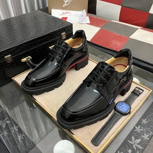 Replica Christian Louboutin Leather Shoes For Men #1255910 $135.00 USD for Wholesale